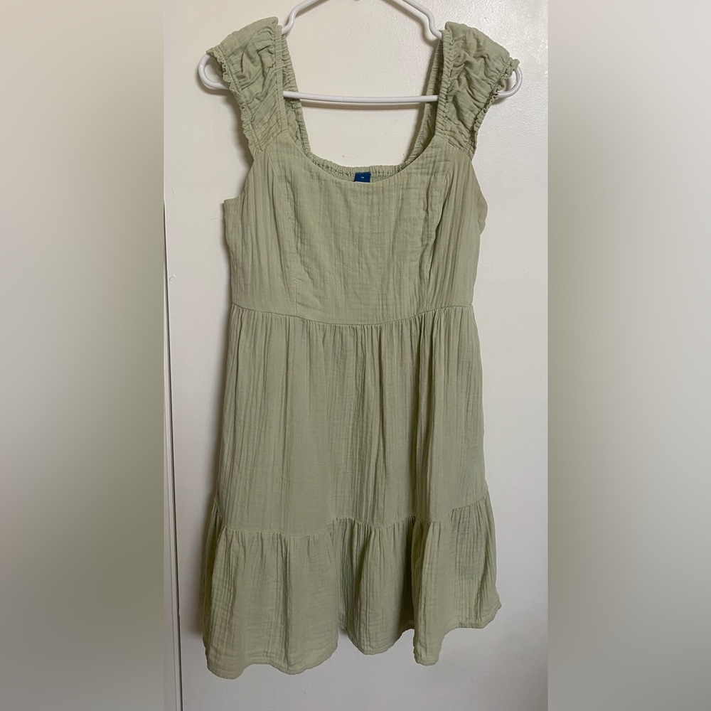 Old Navy Linen Tiered Gauzy Dress